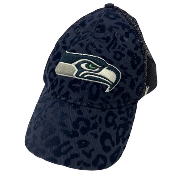 Seattle Seahawks 47 Brand Womens Leopard Print Adjustable Hat - Picture 1 of 5